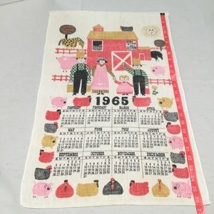 Vintage Stevens 1965 calendar Tea towel
